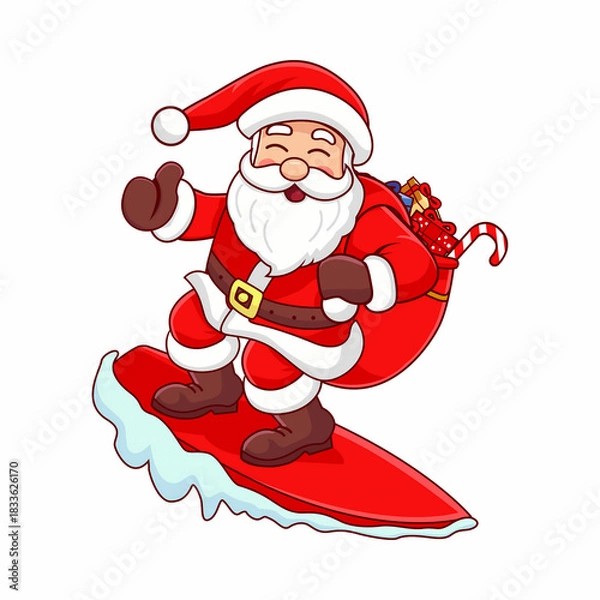 Obraz santa claus with gift