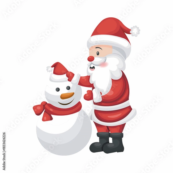 Obraz santa claus with gift