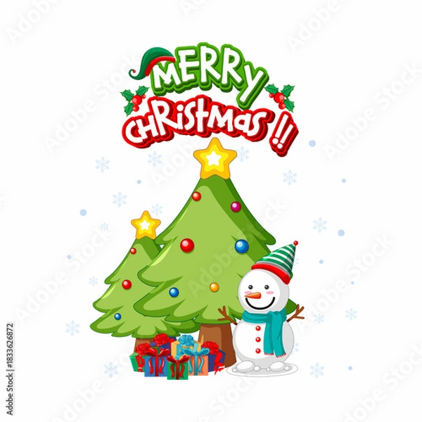 Obraz Christmas tree and gifts