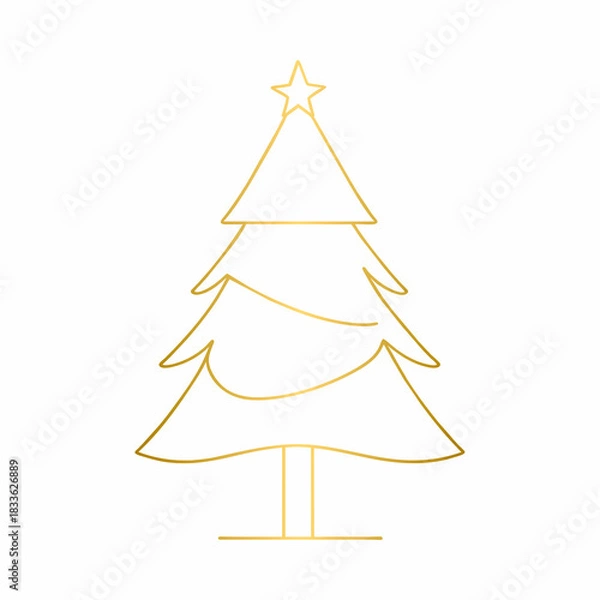 Obraz Christmas Tree Vector Illustration