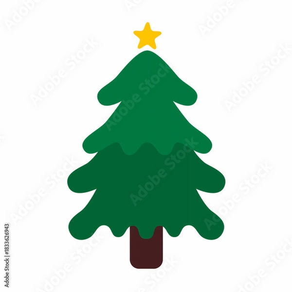 Obraz Christmas Tree Vector Illustration