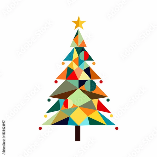 Obraz Christmas Tree Vector Illustration