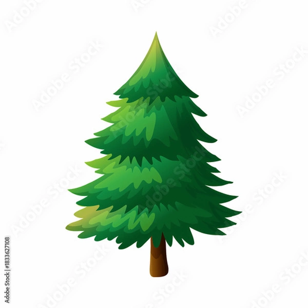 Obraz Christmas Tree Vector Illustration