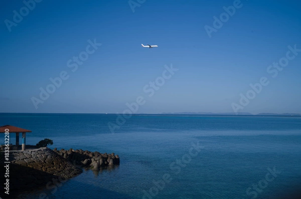 Obraz 沖縄の海と公園