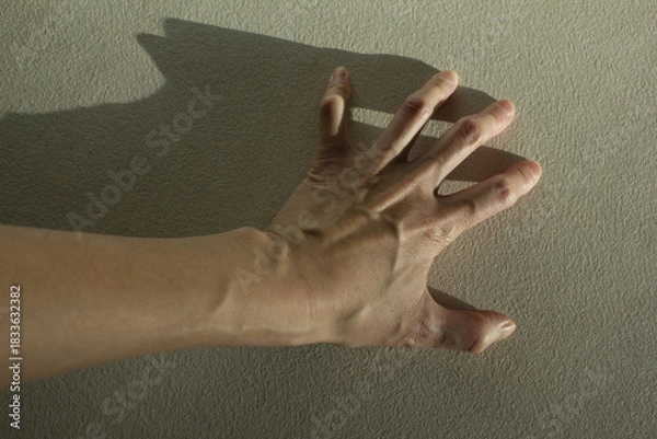 Obraz A woman's hand with bulging tendons