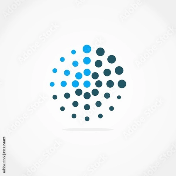 Obraz circle dot connection logo