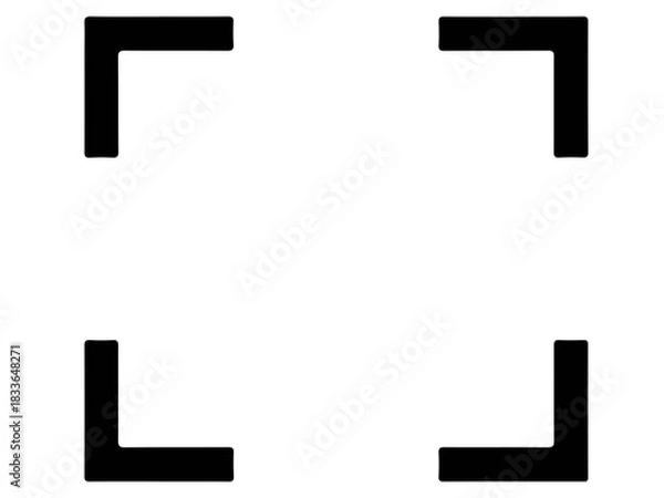 Fototapeta Focus frame icon isolated on white background