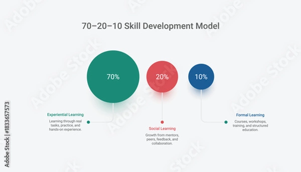 Obraz 70 20 10 Skill Development Model Infographic