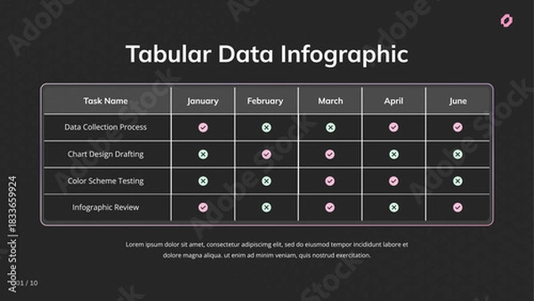 Fototapeta tabular data infographic