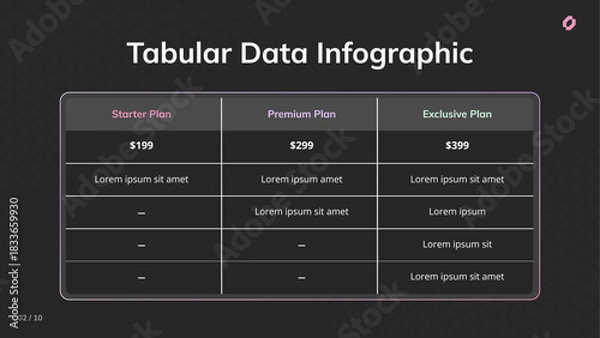 Fototapeta tabular data infographic