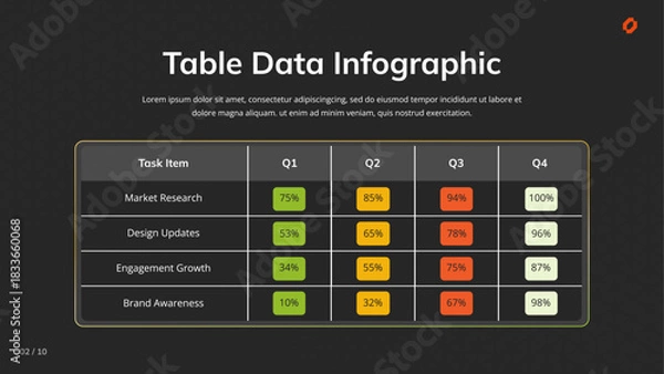 Fototapeta information table infographic