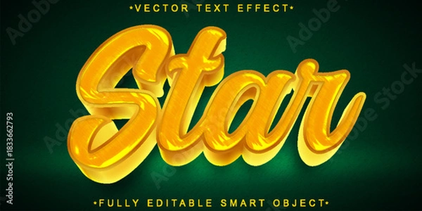 Obraz  Star Cosmic Shine Vector Fully Editable Smart Object Text Effect