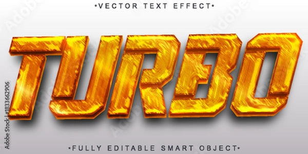 Obraz  Turbo Speed Power Vector Fully Editable Smart Object Text Effect