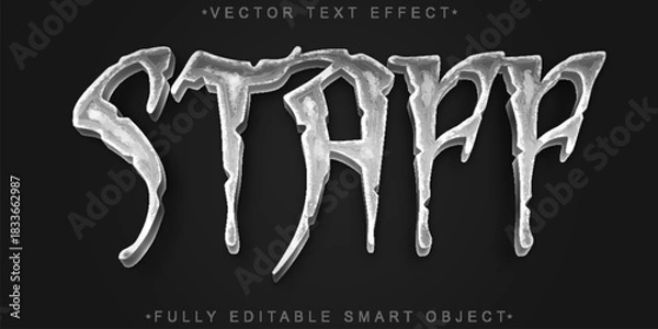 Obraz  Staff Haunted Horror Vector Fully Editable Smart Object Text Effect