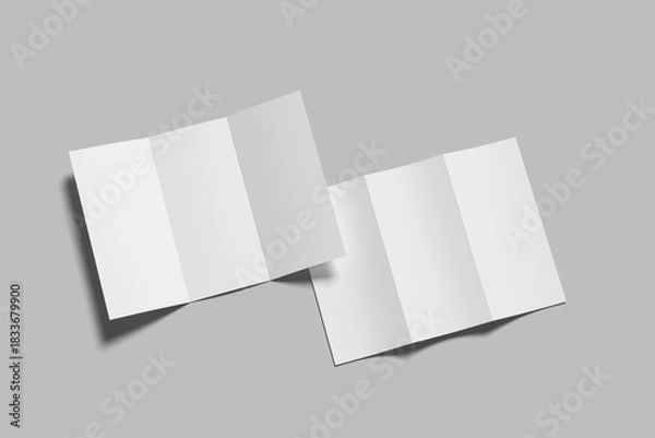 Obraz Trifold Brochure Blank Mockup