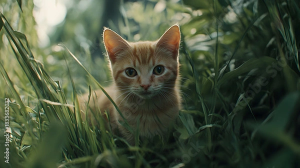 Obraz cat on the grass