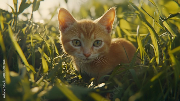 Obraz cat in the grass