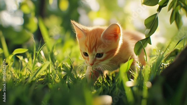 Obraz cat in the grass
