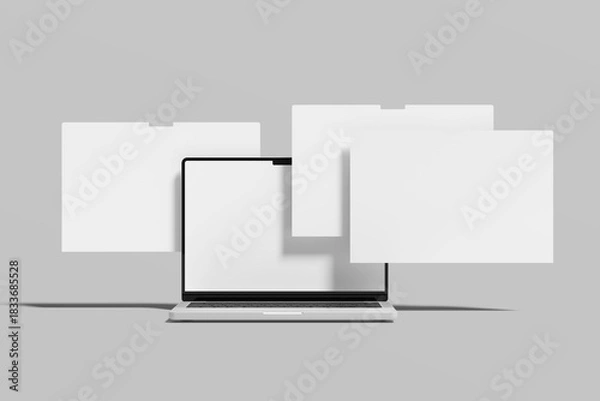 Obraz Laptop Screen Website Blank Mockup