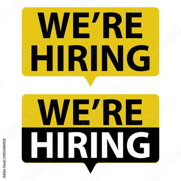 Obraz we're hiring icon vector design  template simple and modern