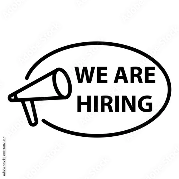 Obraz we're hiring icon vector design  template simple and modern