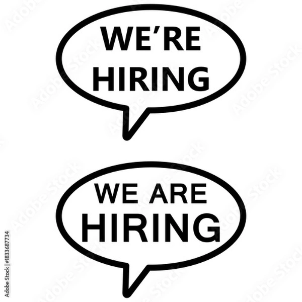 Obraz we're hiring icon vector design  template simple and modern