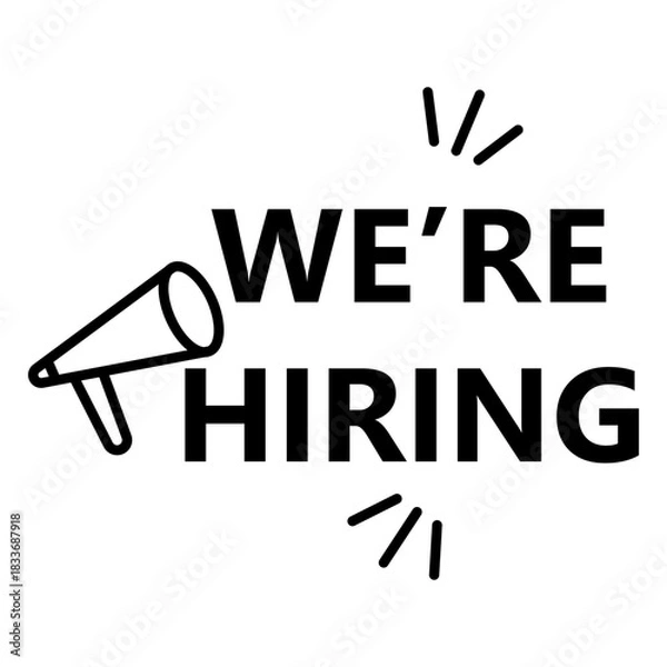 Obraz we're hiring icon vector design  template simple and modern