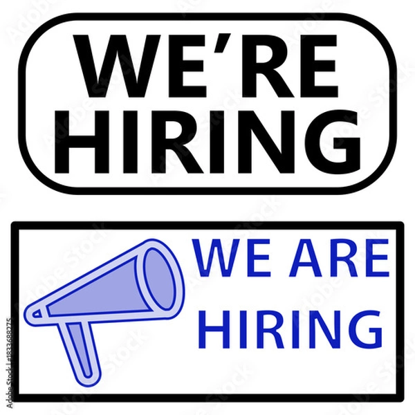 Obraz we're hiring icon vector design  template simple and modern