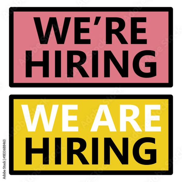 Obraz we're hiring icon vector design  template simple and modern