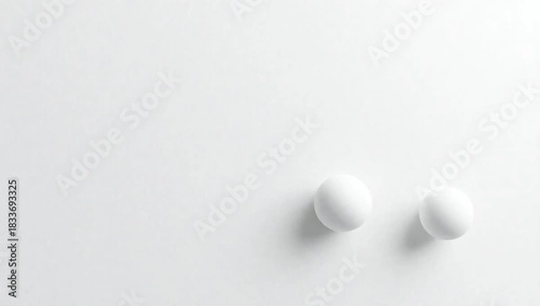Obraz white egg on white background