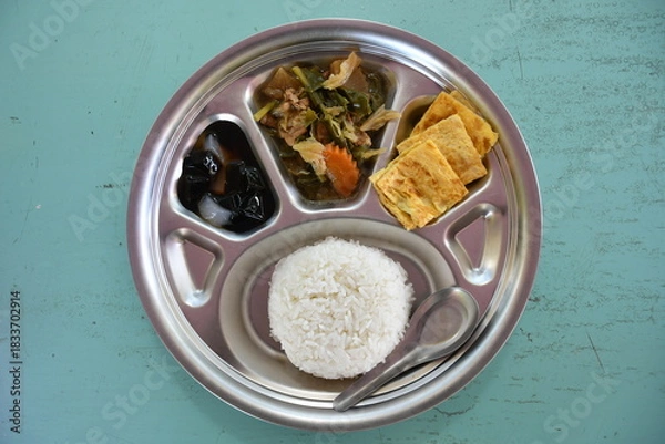 Fototapeta Thai daily school lunch