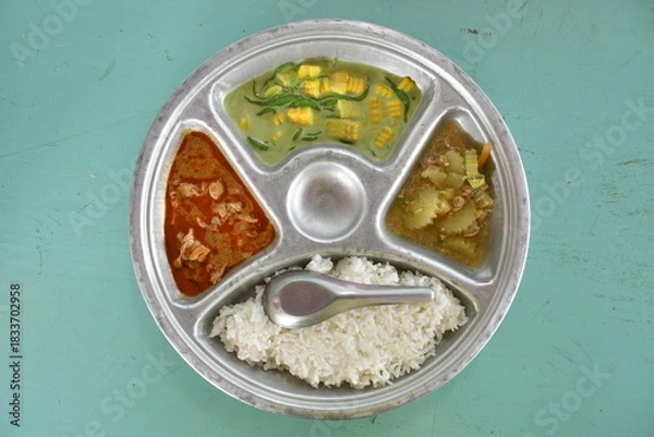 Fototapeta Thai daily school lunch