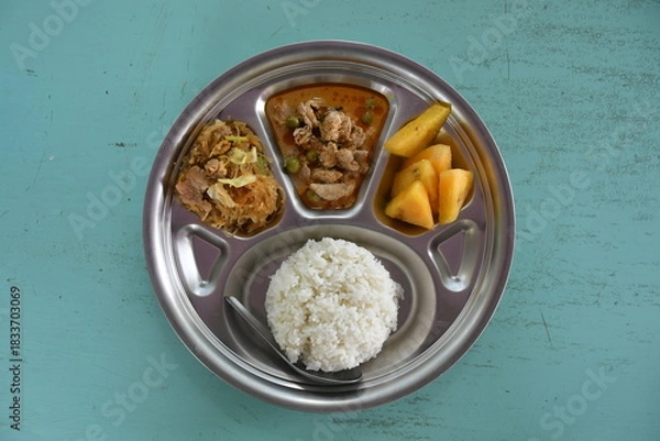Fototapeta Thai daily school lunch