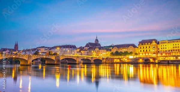 Obraz Old town Basel city skyline, city scape of  Switzerland