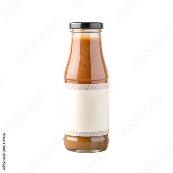Obraz Sauce Bottle: Food Product Packaging on transparent background