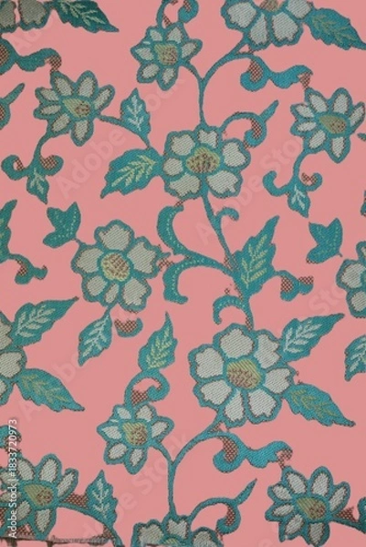 Obraz アンティークの花の帯地