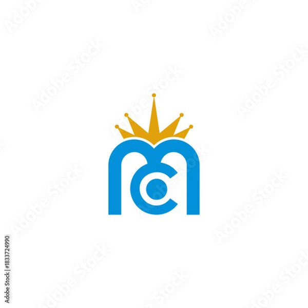 Fototapeta MC or CM Crown King Logo