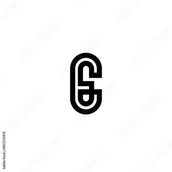 Fototapeta Initial GS or SG Logo Design
