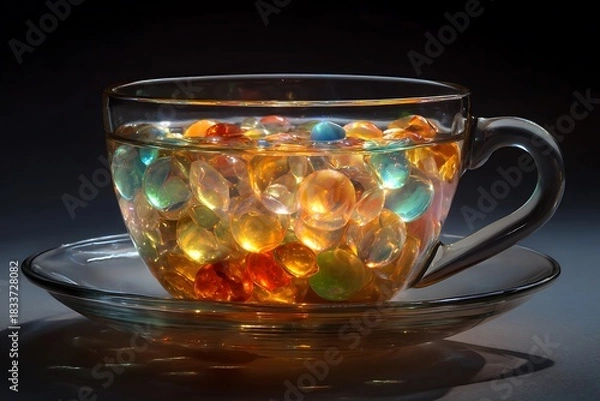 Obraz cup filled with glowing marble