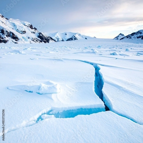 Obraz 얼음균열_빙판위험_겨울자연