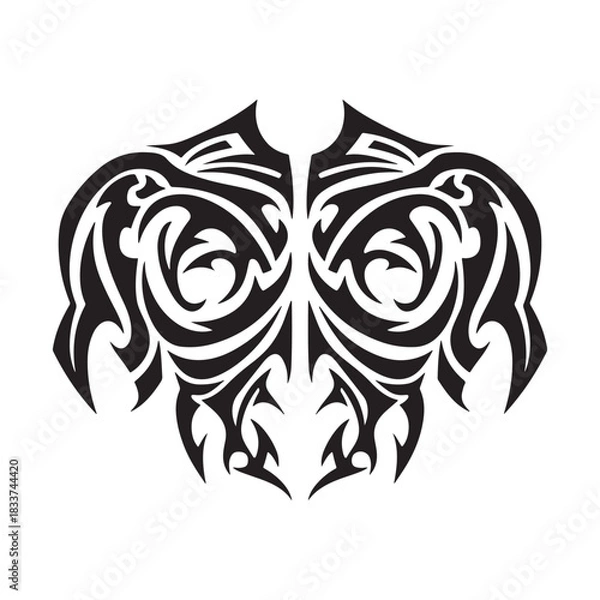 Obraz A tribal blackwork tattoo design