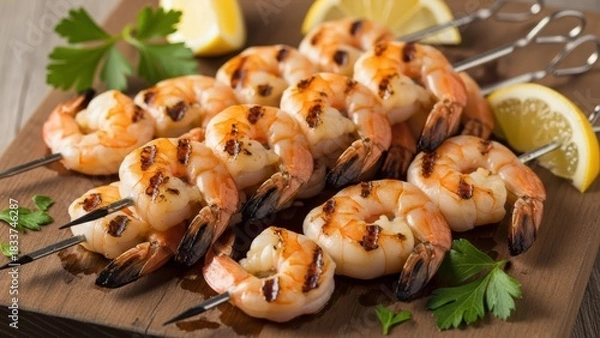 Obraz Juicy Charred Food Design
