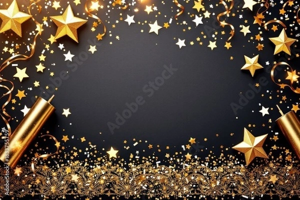Obraz Festive gold celebration background
