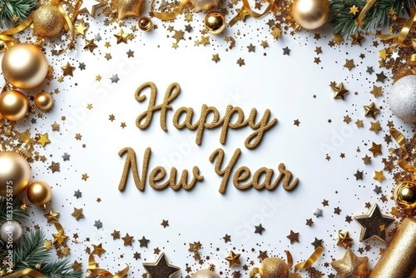 Obraz Festive happy new year greeting