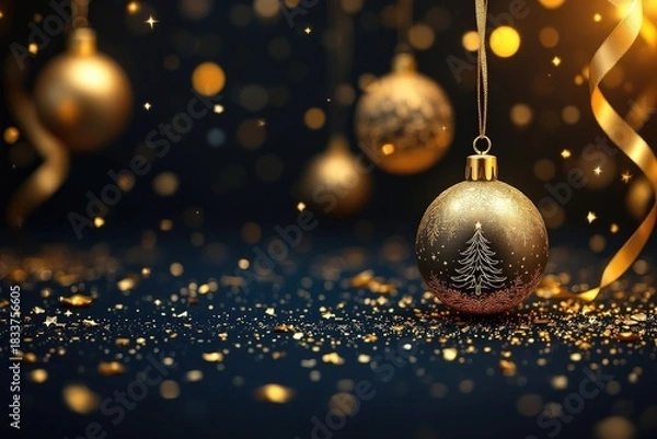 Obraz Festive holiday ornament display