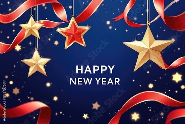 Obraz Festive new years greeting