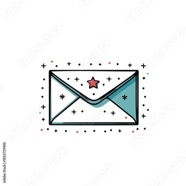 Obraz an envelope with tiny winter accents