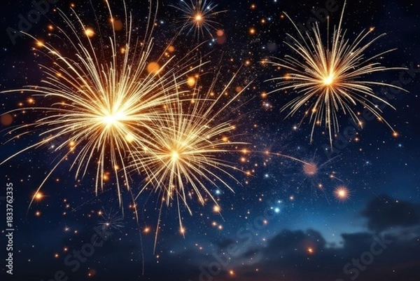 Obraz Fireworks display in the night sky