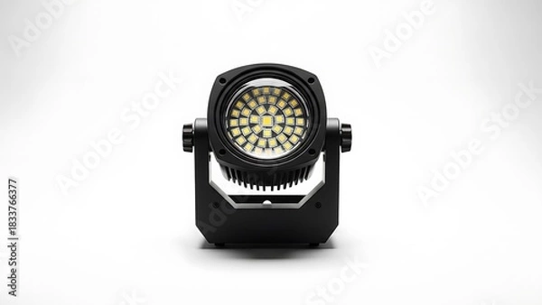 Fototapeta Studio shot of a black led stage light on a white background