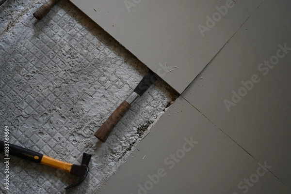Obraz Tools used for installing tiles